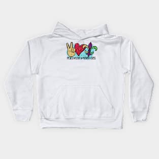 Peace Love Mardi Gras Design Kids Hoodie